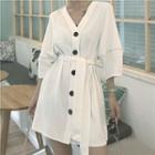 V-neck Loose-fit Dress