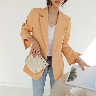 One-button Pastel Color Blazer