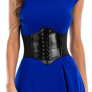 Lace-up Faux Leather Belt Black - One Size