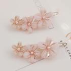 Acrylic Flower Hair Clip Light Pink - One Size
