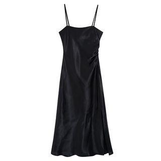 Spaghetti Strap Side-slit Midi Sundress