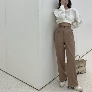 Cropped Sweatshirt / Dress Pants