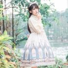 Print Lolita Sleeveless Dress / Hair Band
