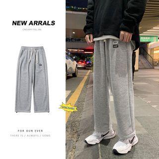 High-waist Applique Drawstring Sweatpants