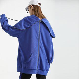 Reversible Hooded Long Pullover