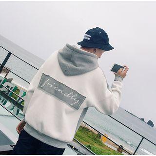 Applique Two-tone Hoodie
