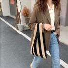 Striped Knit Shopper Bag