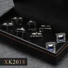 4 Pair Set: Alloy Cufflinks (various Designs) Xk2018 - 4 Pair - Silver - One Size