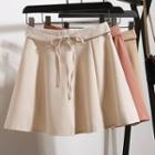 Ruffle Drawstring Mini Skirt