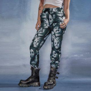 Drawstring-waist Print Sweatpants