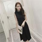 Sleeveless Slit A-line Dress