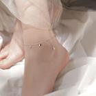 Fringed Anklet 925 Silver - As Shown In Figure - One Size