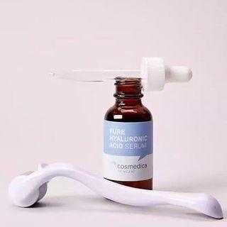 Cosmedica Skincare - Set:pure Hyaluronic Acid Serum 2 Oz + Microneedling Derma Roller Ha Serum 2oz + Microneedling Derma Roller