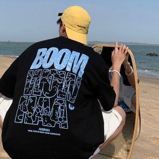 Round Neck Oversized Elbow Sleeve T-shirt