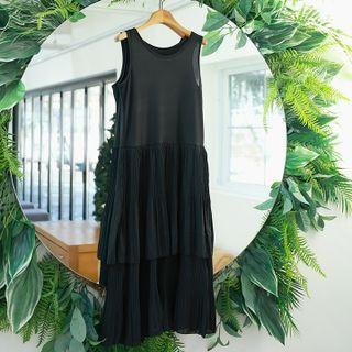 Crystal-pleat Long Tank Dress