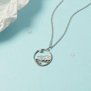 Alloy Cloud Pendant Necklace Silver - One Size
