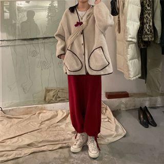 Fleece Jacket / Plain Knit Pants