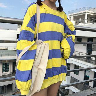 Striped Cutout Sweatshirt
