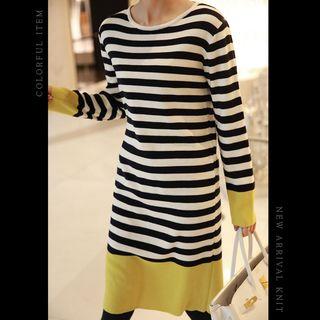 Stripe Color-block Knit Dress