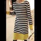 Stripe Color-block Knit Dress