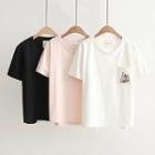Embroidered Pocketed Short Sleeve T-shirt