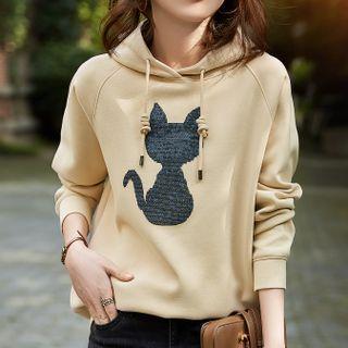 Sequined Cat Hoodie