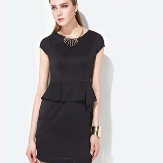 Cap-sleeve Peplum Dress