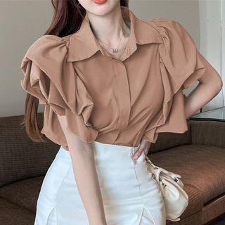 Plain Smocked Shirt