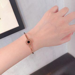 Lettering Disc Bangle As Shown In Figure - One Size