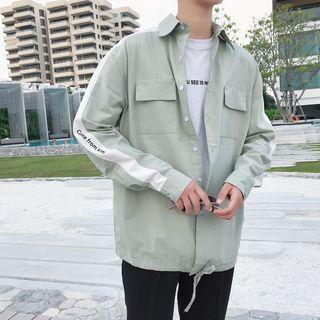 Couple Matching Embroidered Letter Buttoned Jacket