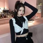 Long-sleeve Mock-neck Top / Camisole Top / Set