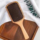 Wooden Hair Comb Rectangular - Brown - One Size