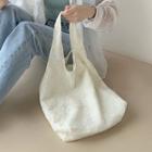 Plain Lace Tote Bag Beige - One Size