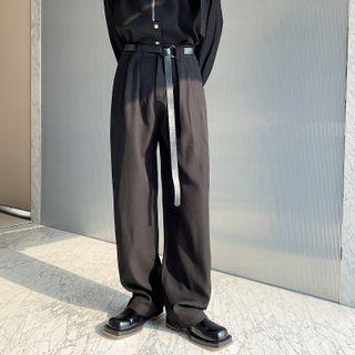 Set: Loose Fit Pants + Belt