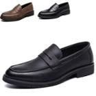 Faux-leather Cutout Panel Loafers