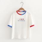 Short-sleeve Chinese Characters T-shirt