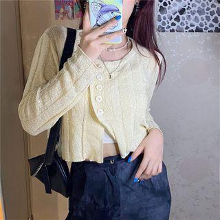 Asymmetric-hem Oversize Knit Cardigan