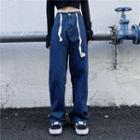 Mid-rise Drawstring Loose-fit Jeans