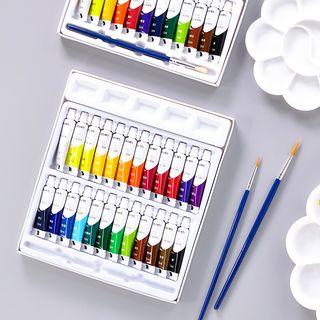 Watercolor Paint Set / Brush / Palette Dish