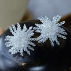 Wedding Snowflake Faux Crystal Earring 1 Pair - White - One Size