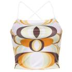 Print Cropped Camisole Top Yellow - One Size