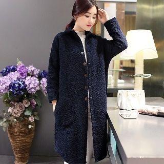 Fleece Buttoned Long Coat