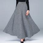 Triangle Patterned Maxi A-line Skirt