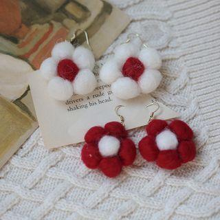 Floral Drop Sterling Silver Ear Stud