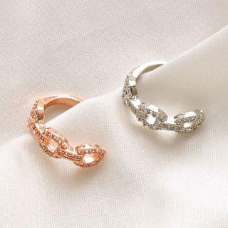 Rhinestone Chain Cuff Earring