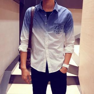 Gradient Lettering Shirt
