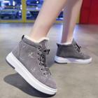 Platform Fleece-lined High-top Sneakers