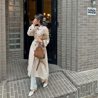 [lovb] Single-breasted Trench Coat With Sash