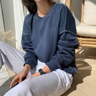 Fleece-lined Stitched Sweatshirt