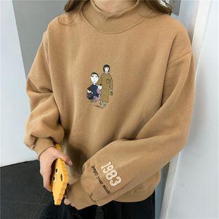 Crewneck Printed Letter Loose-fit Sweatshirt